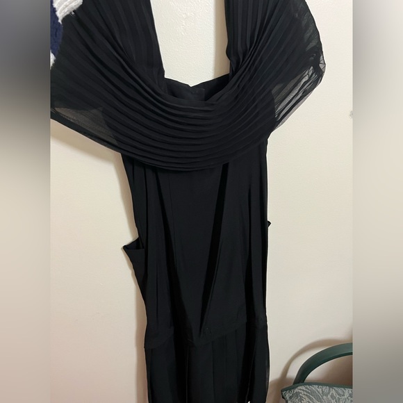 Vintage button down black dress - Picture 3 of 4